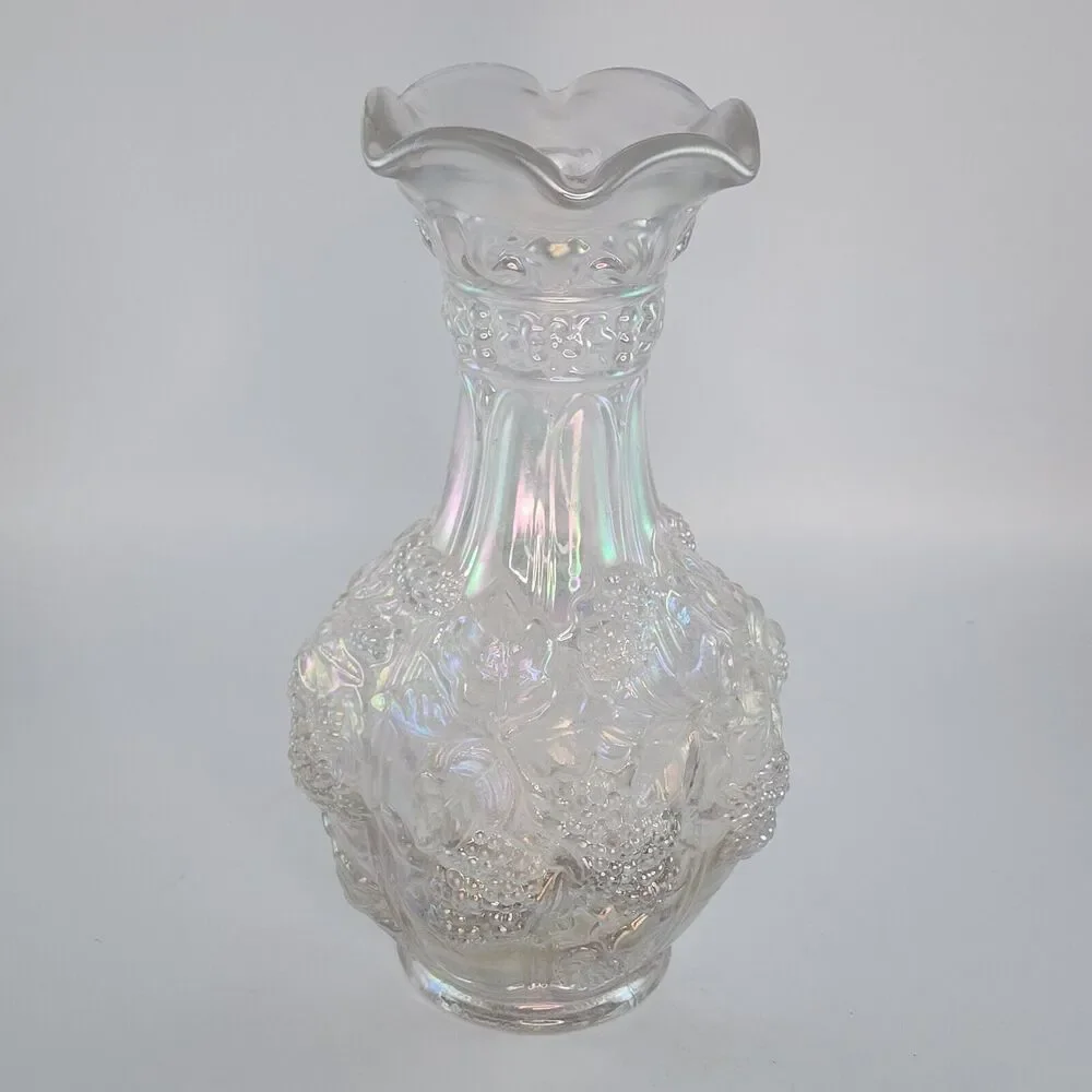 Vintage Imperial Iridescent Loganberry Carnival Glass Vase